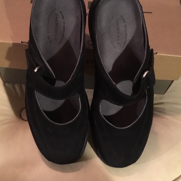 Merrell brand black suede Mary Jane backless clog - Picture 4 of 5